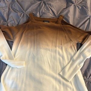 VENUS Women's Gradient Tan to Cream Sweater
